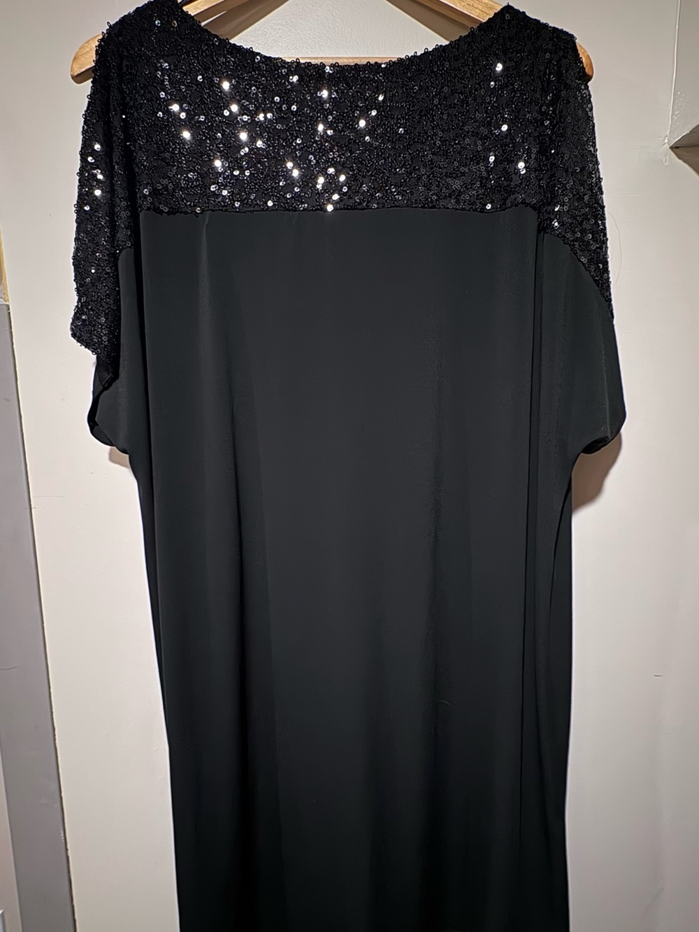 NWT Jessica (Retail $80) Black Sequin Yoke Dress